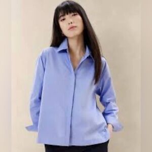 Chico's Women's Light Purple Long Sleeve Button Up Shirt 100% Cotton
Size Large